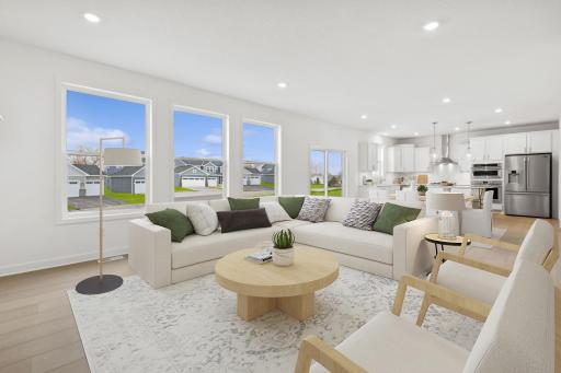 (Photo of model home, features will vary) The open floorplan allows for seamless flow between rooms