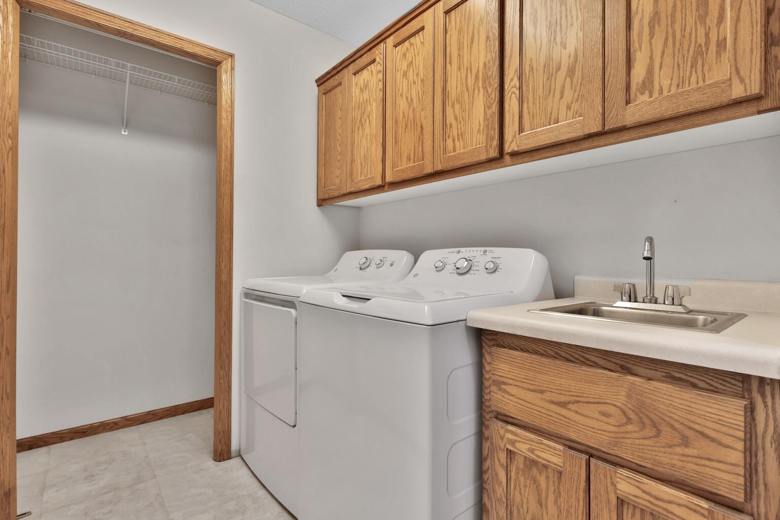 Main floor laundry/mud room off of the attached garage