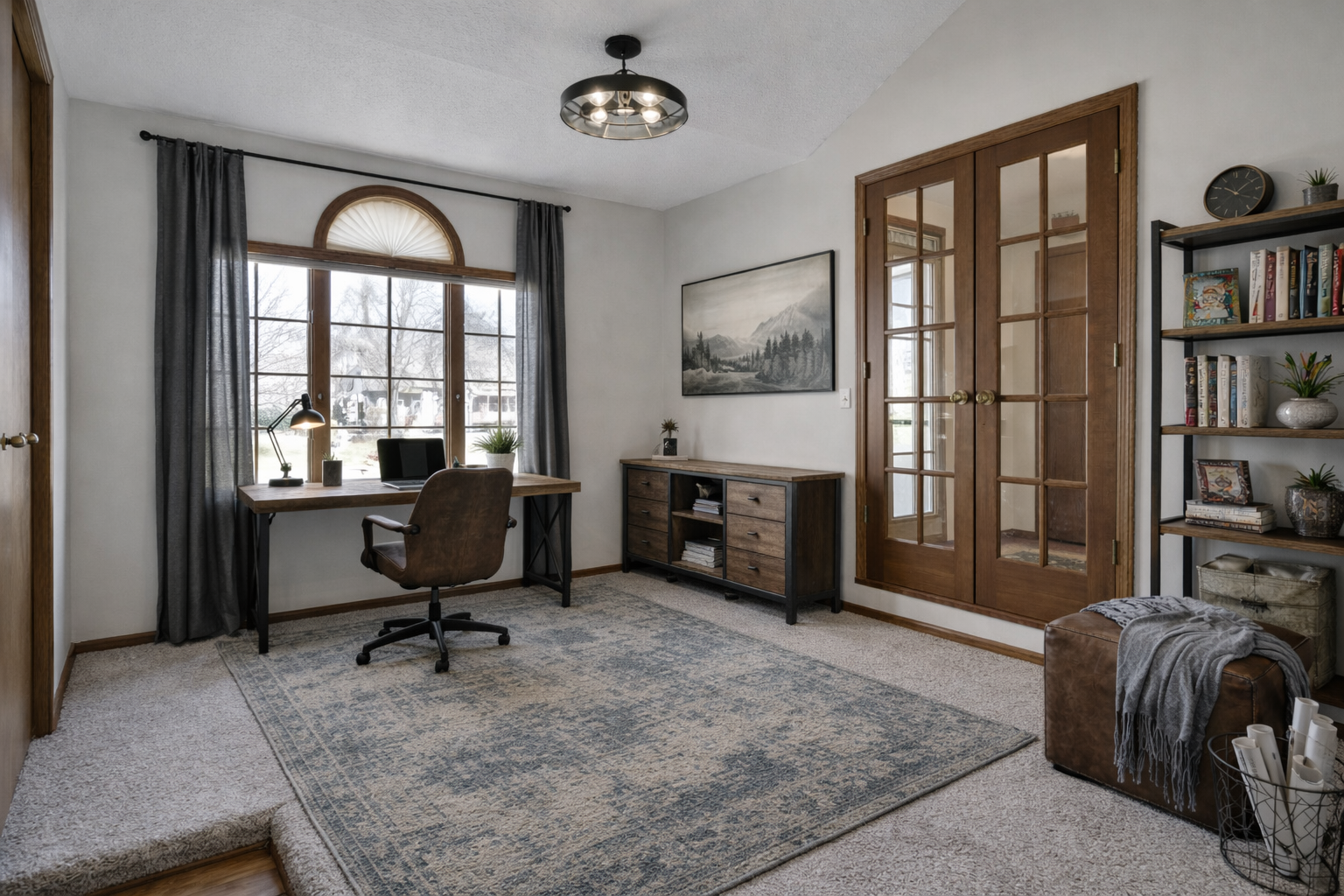 Office/bedroom virtually staged