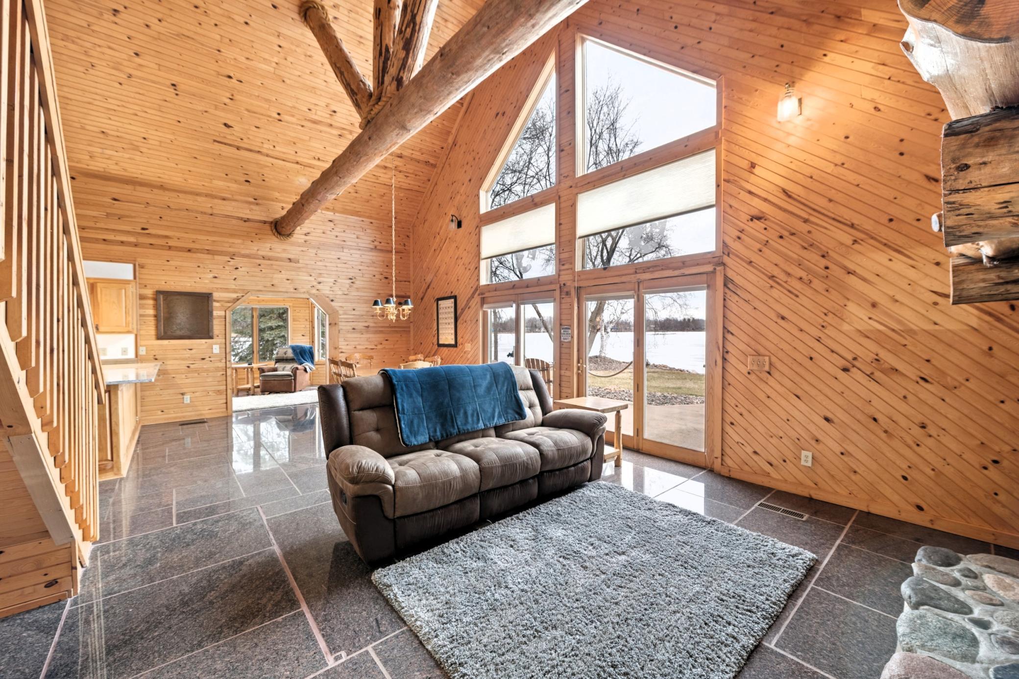 Dramatic windows and open area to see the whole main level.