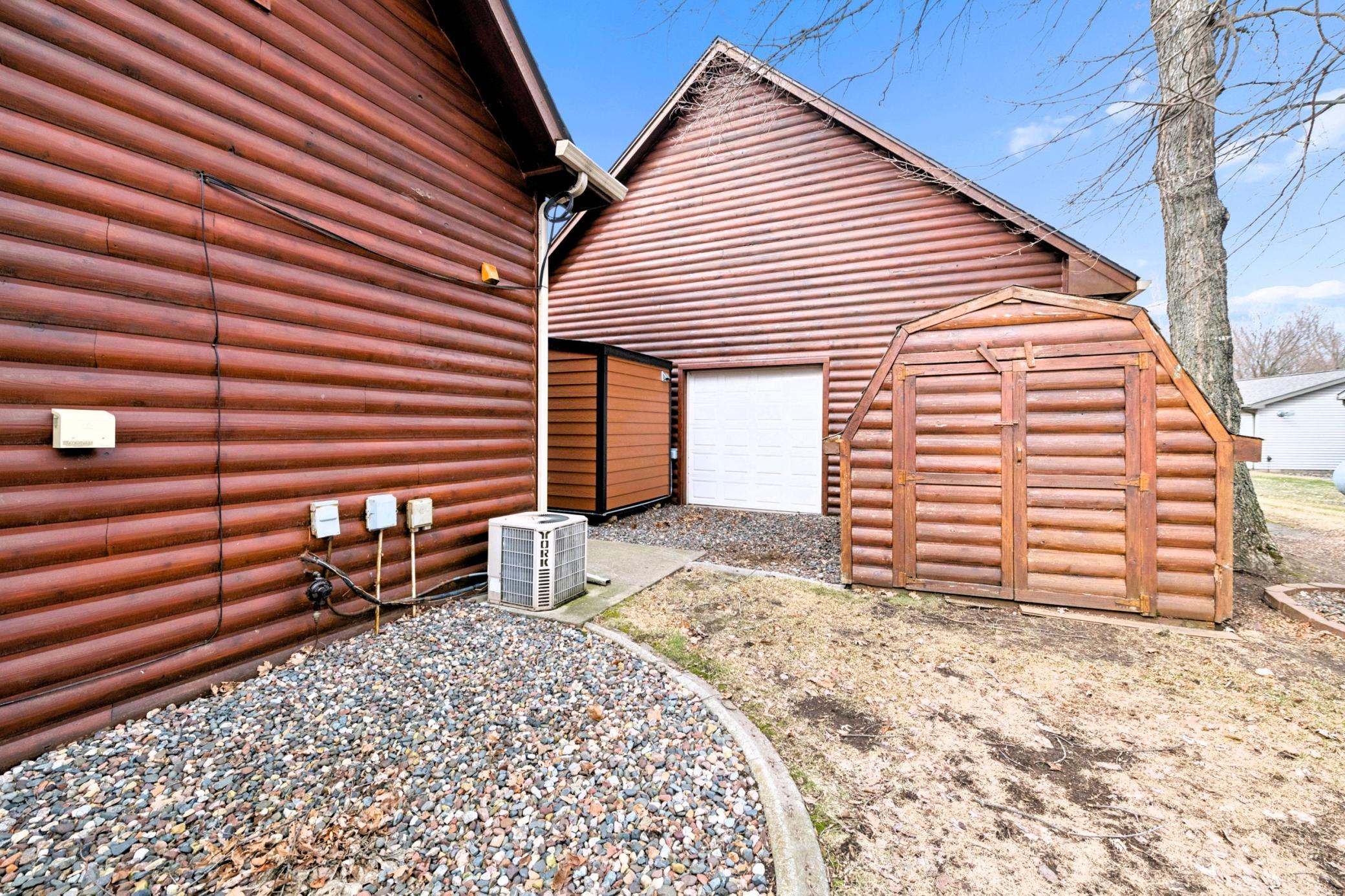 Additional storage and back access to the garage.