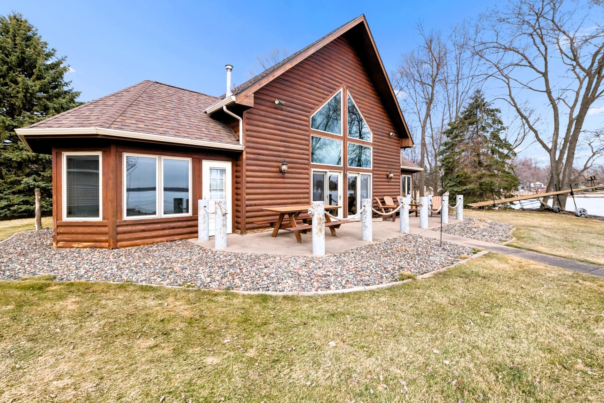 You will be able to relax on the patio overlooking the lake.