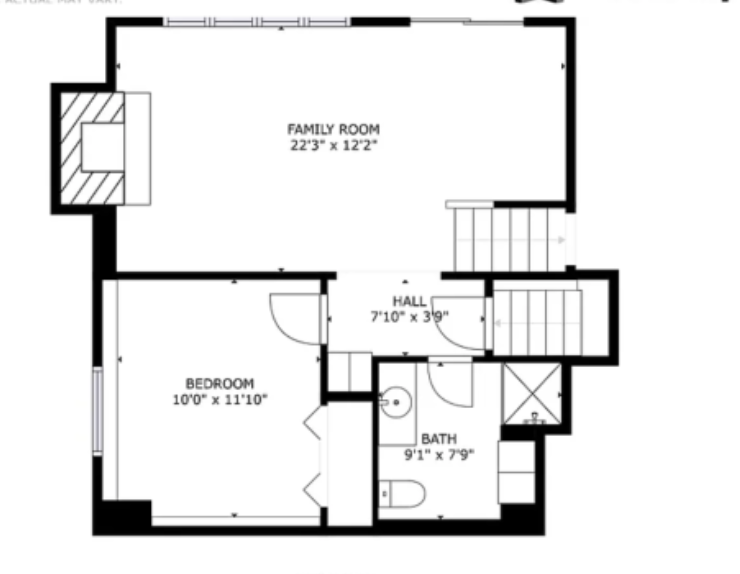 Walkout level floor plan