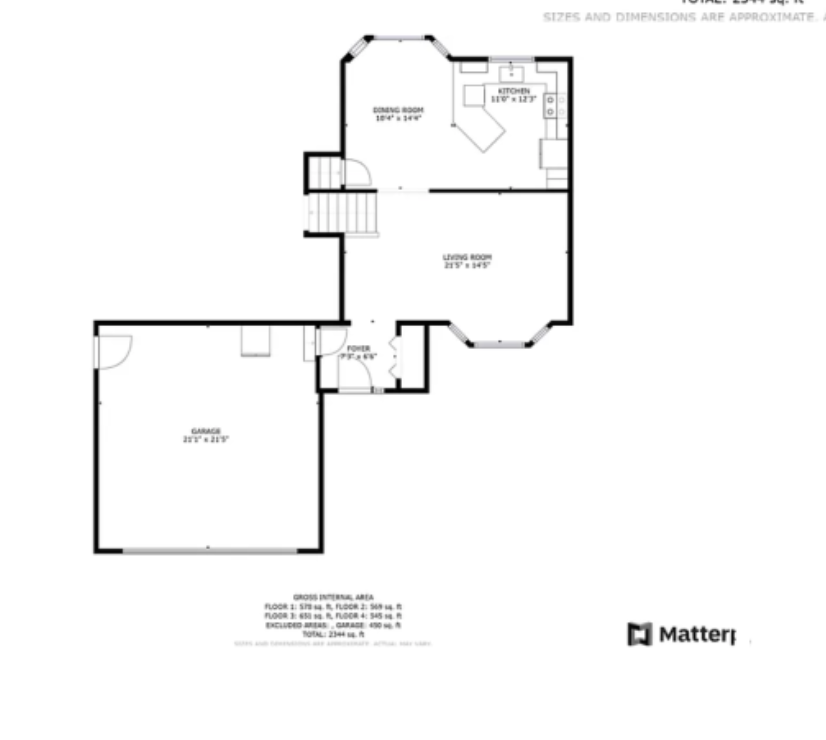 Main level floor plan