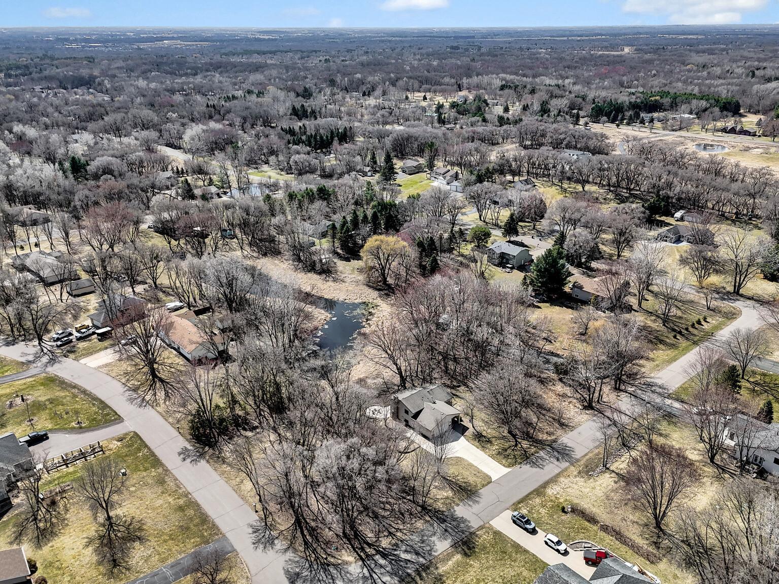 Aerial view of the block