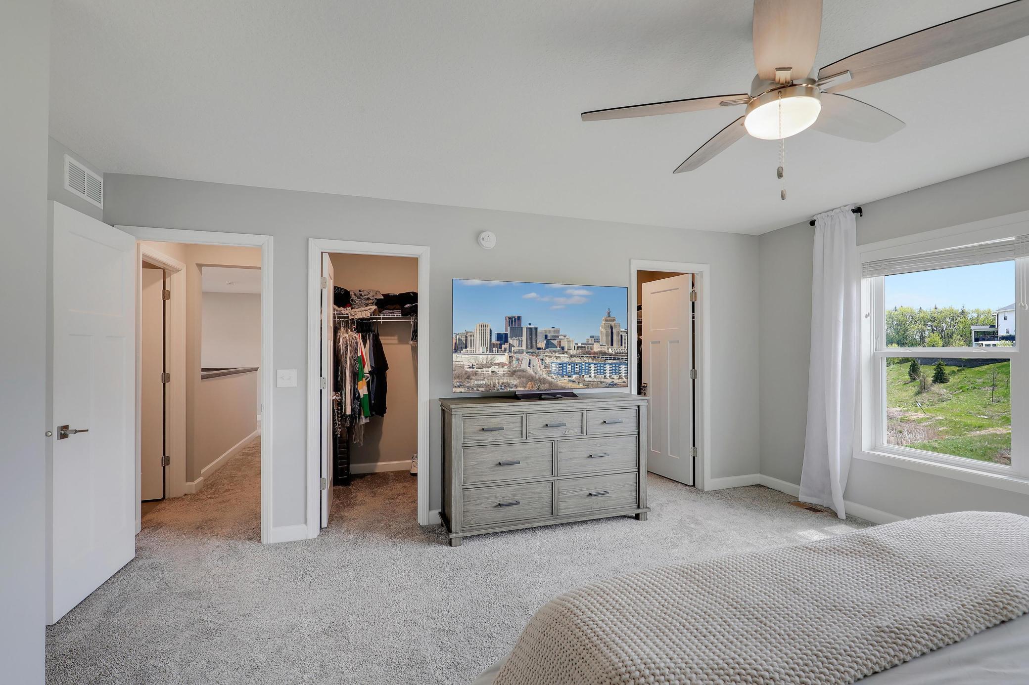 Primary his and hers closets