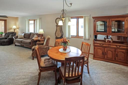 Open dining area with lots of natural light.