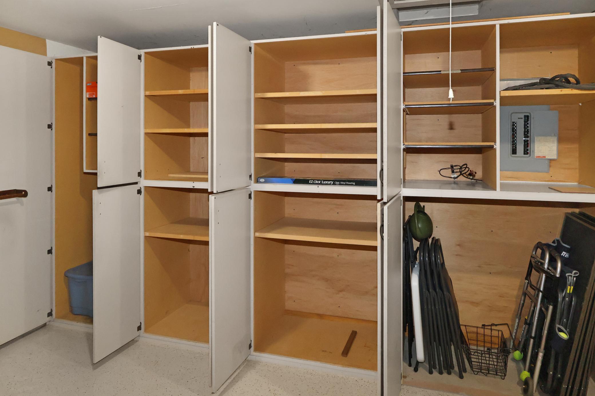 Storage galore in the garage!