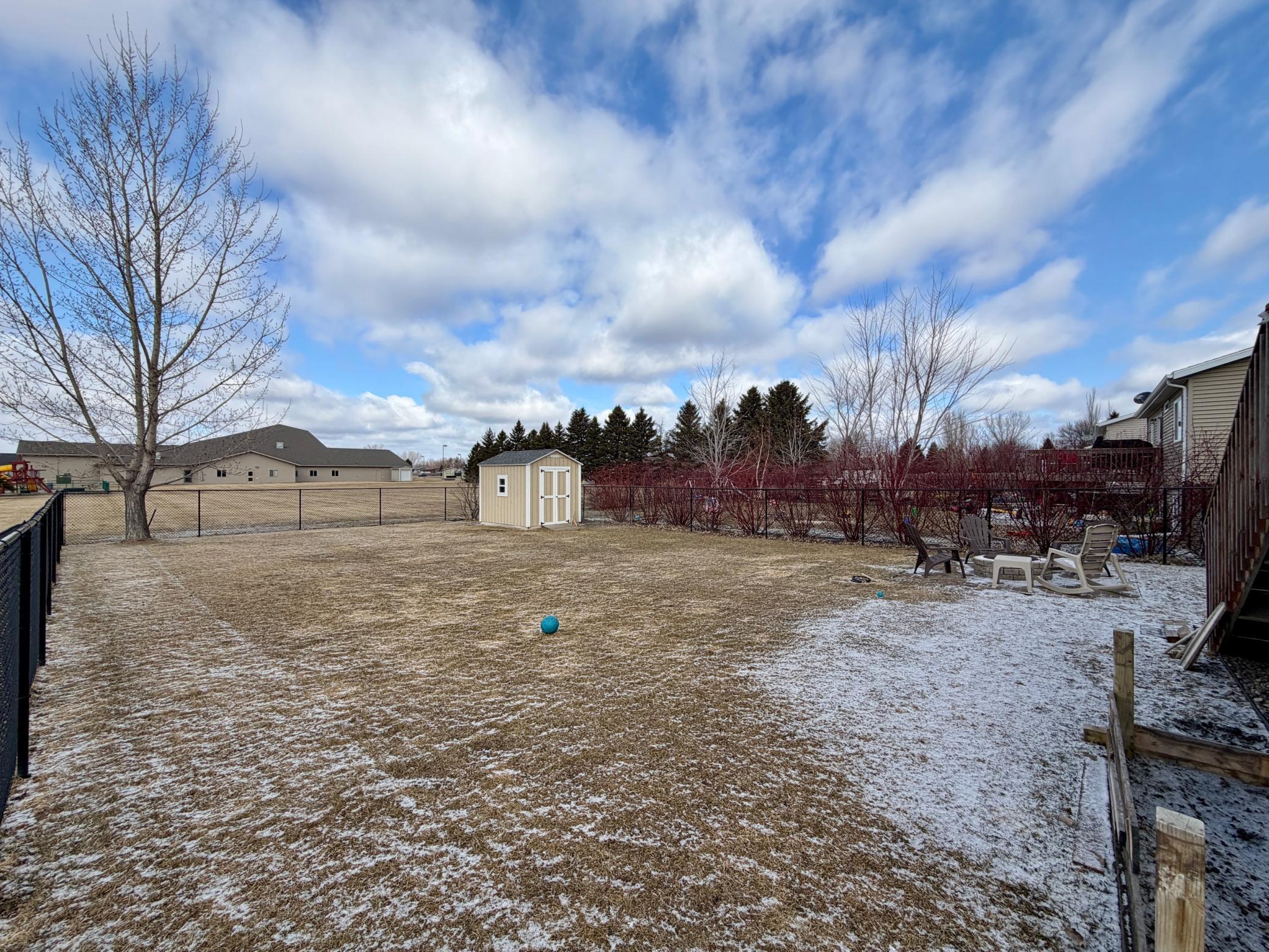 Fenced back yard
