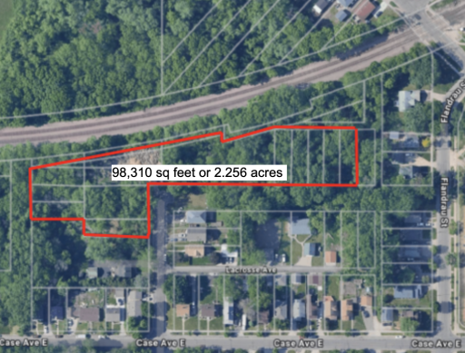 Total Site is 2.256 acres or 98,310 sq feet per tax records