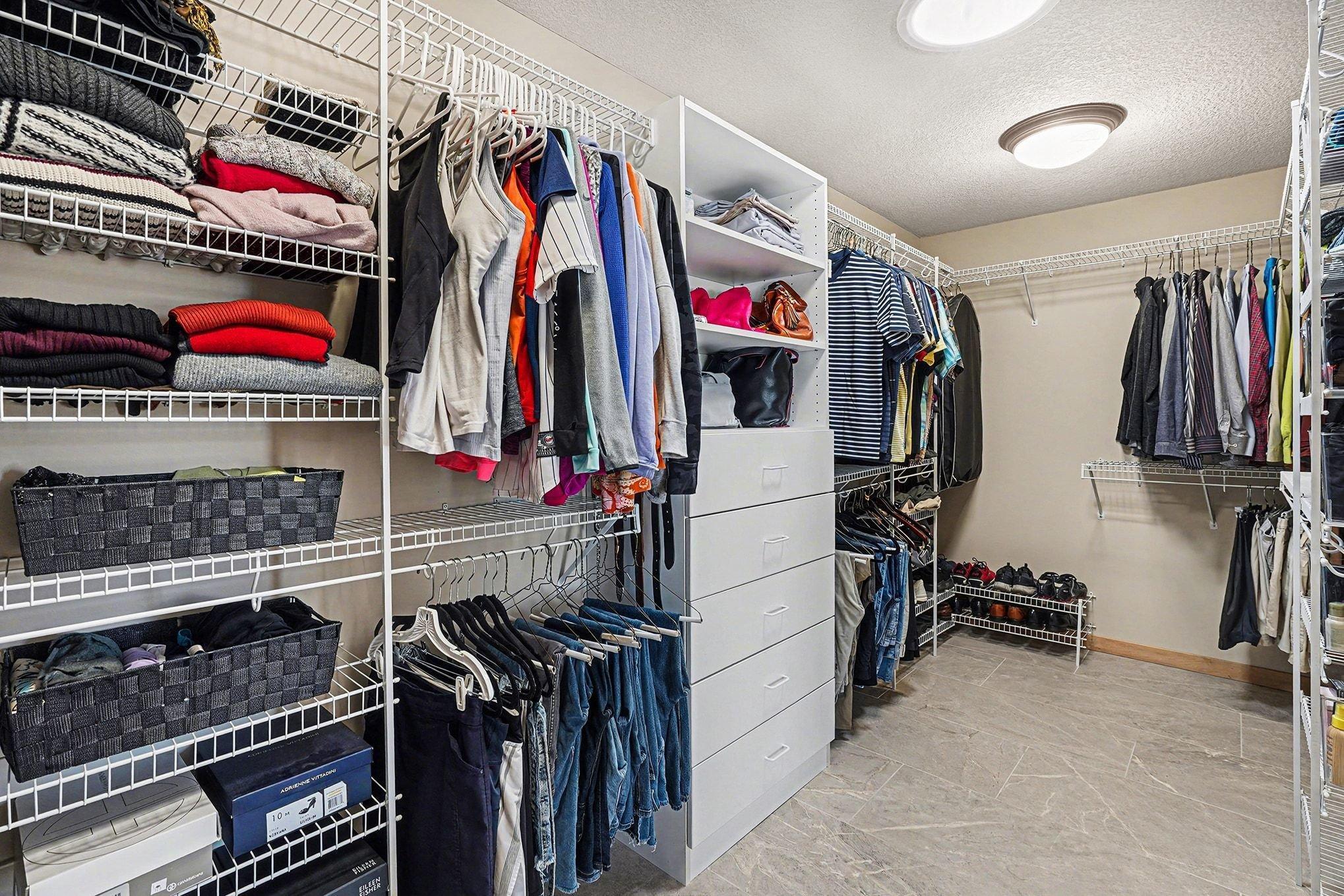 Primary Walk in Closet with heated floors