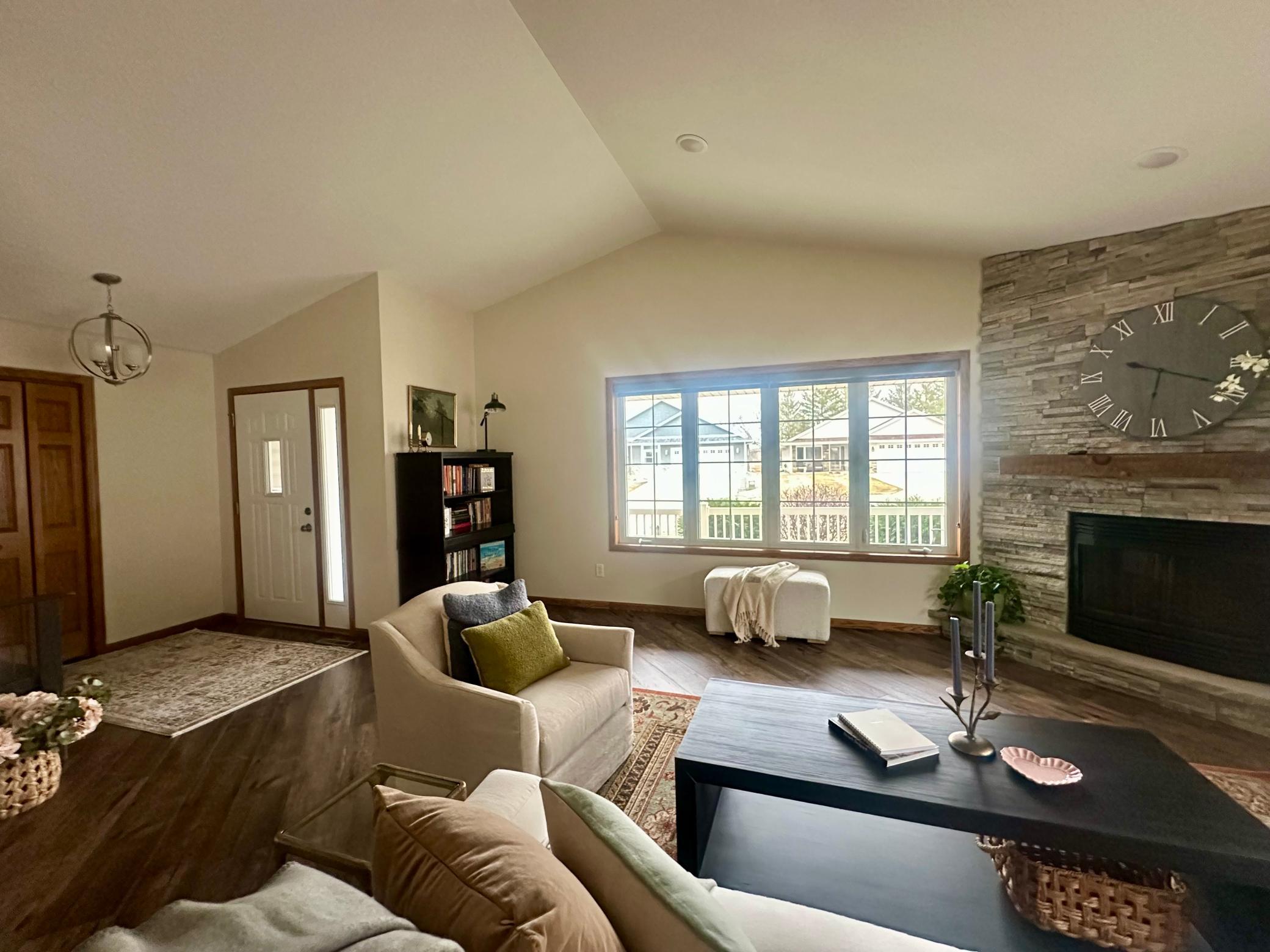 Large Windows provide an abundance of natural light