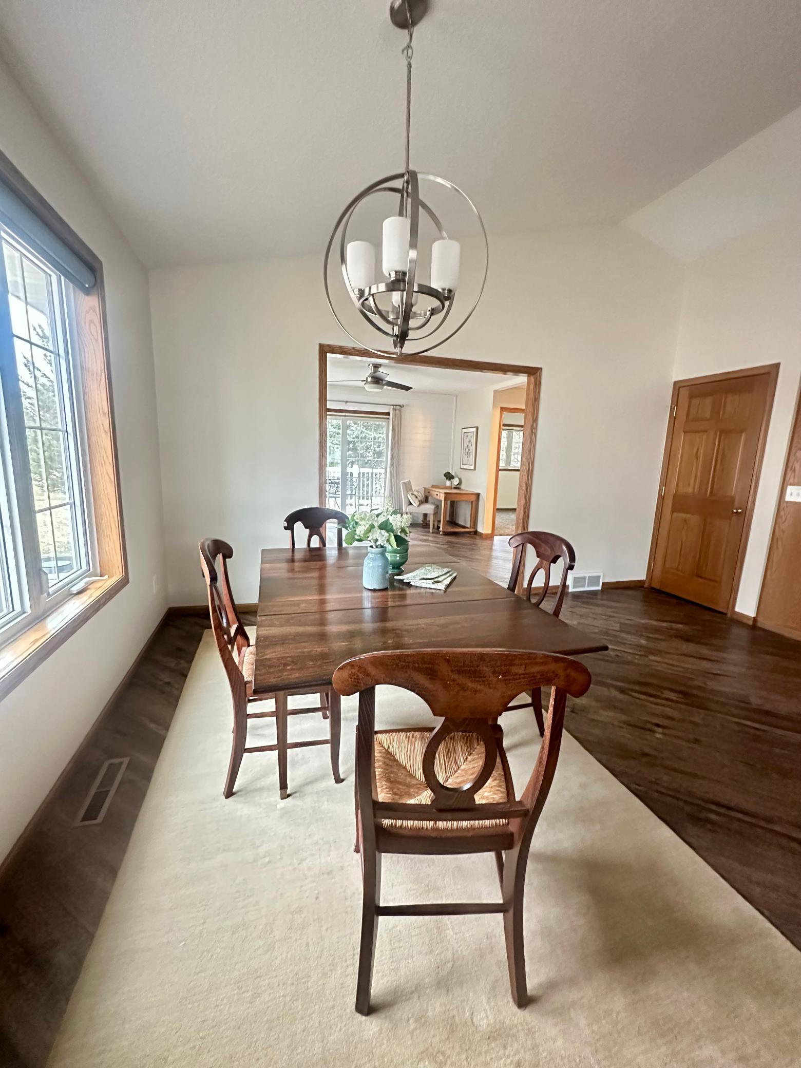 Dining Space will accommodate a large or extendable table