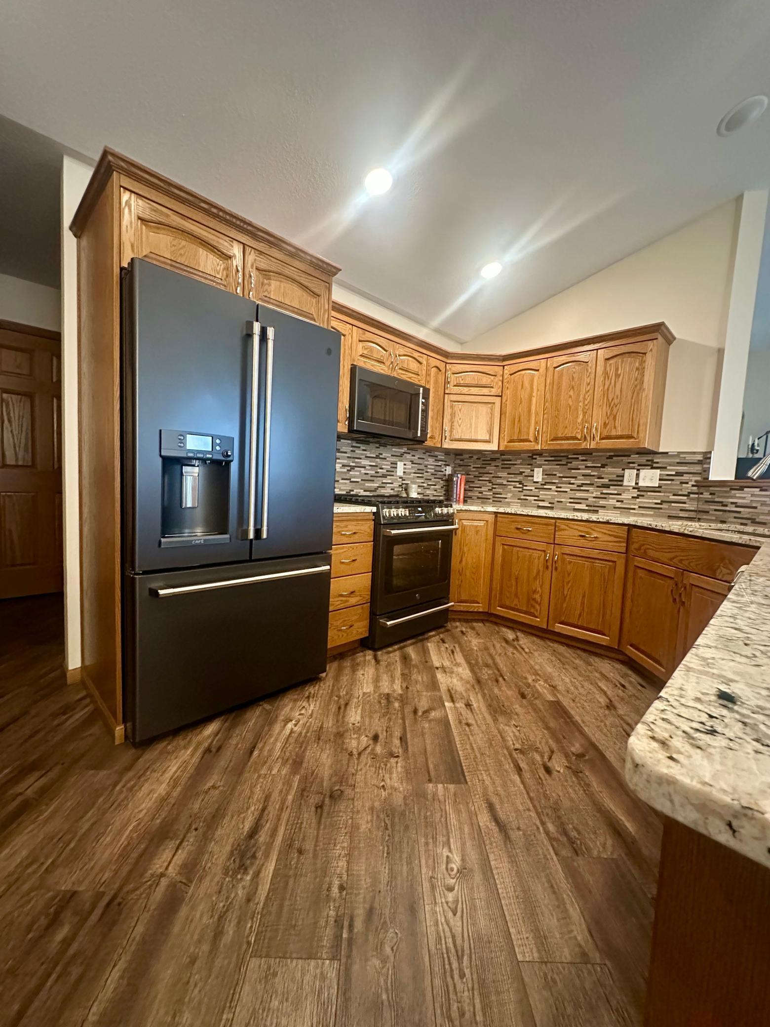 Kitchen with GE Café Series appliances