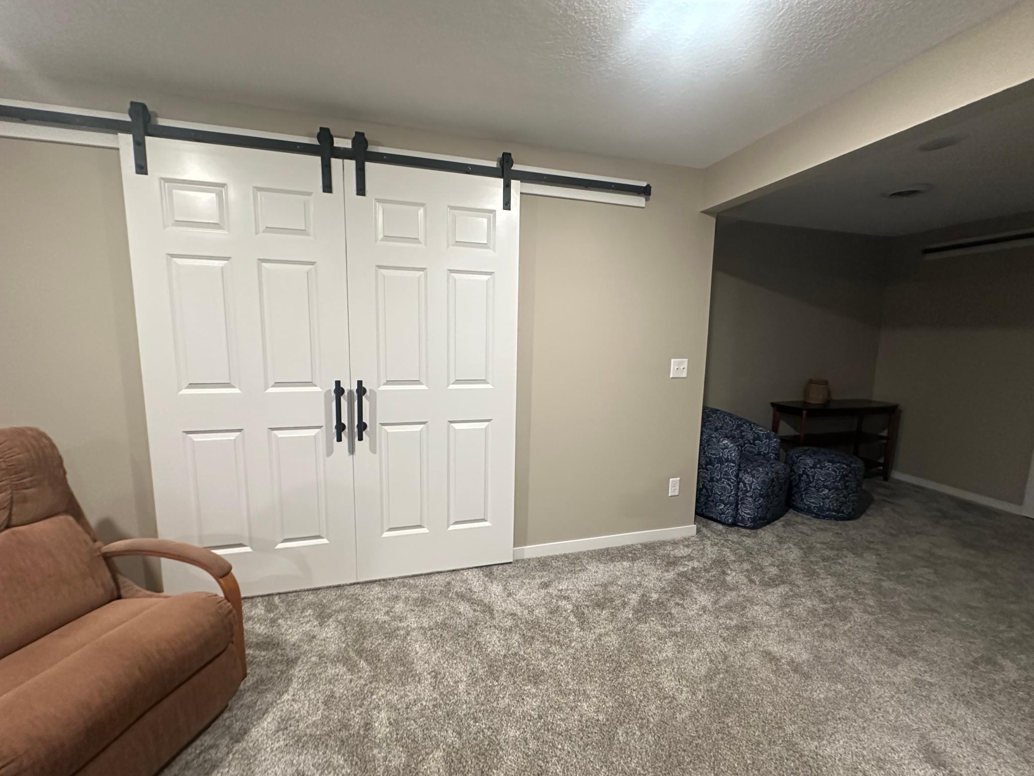 Basement has newer carpet and finishing