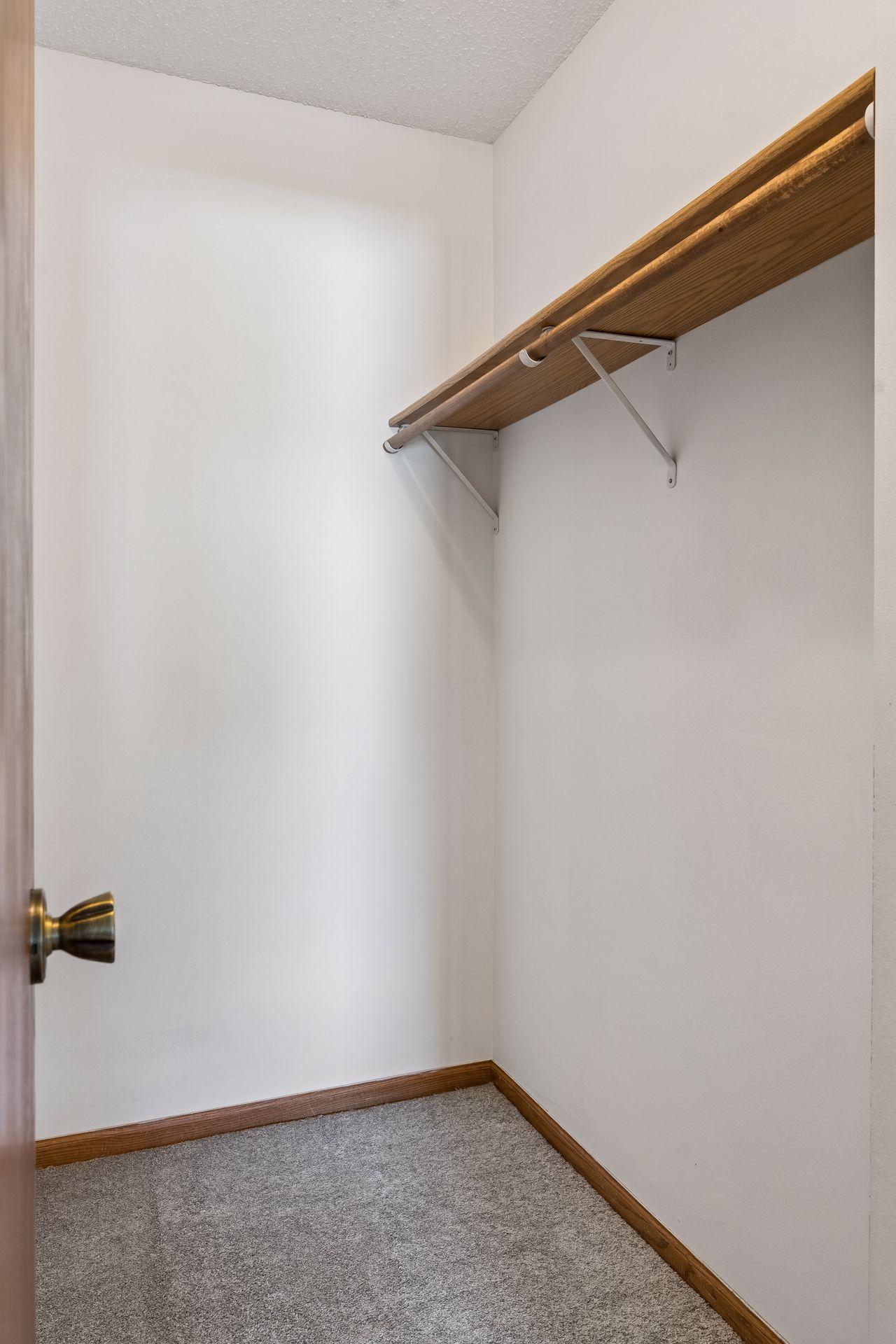 Upper level storage closet.