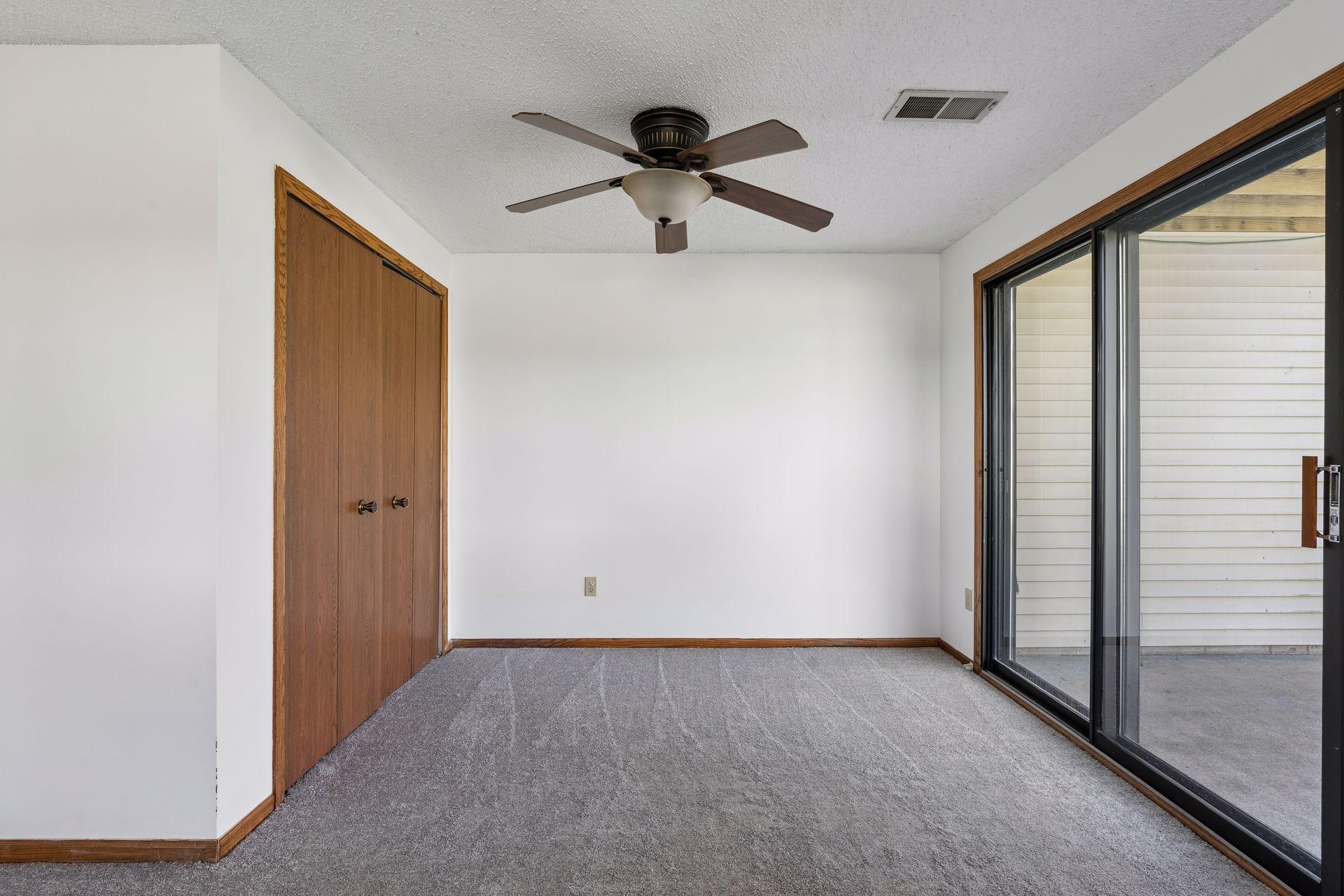 Lower level Flex area has large closet.