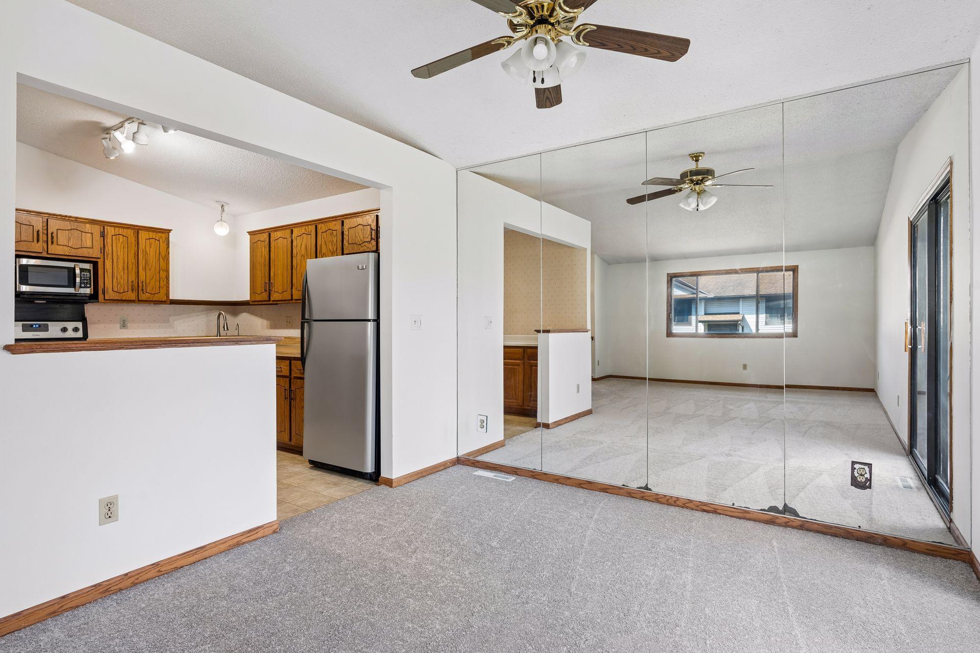 Open Kitchen that leads into Dining area.