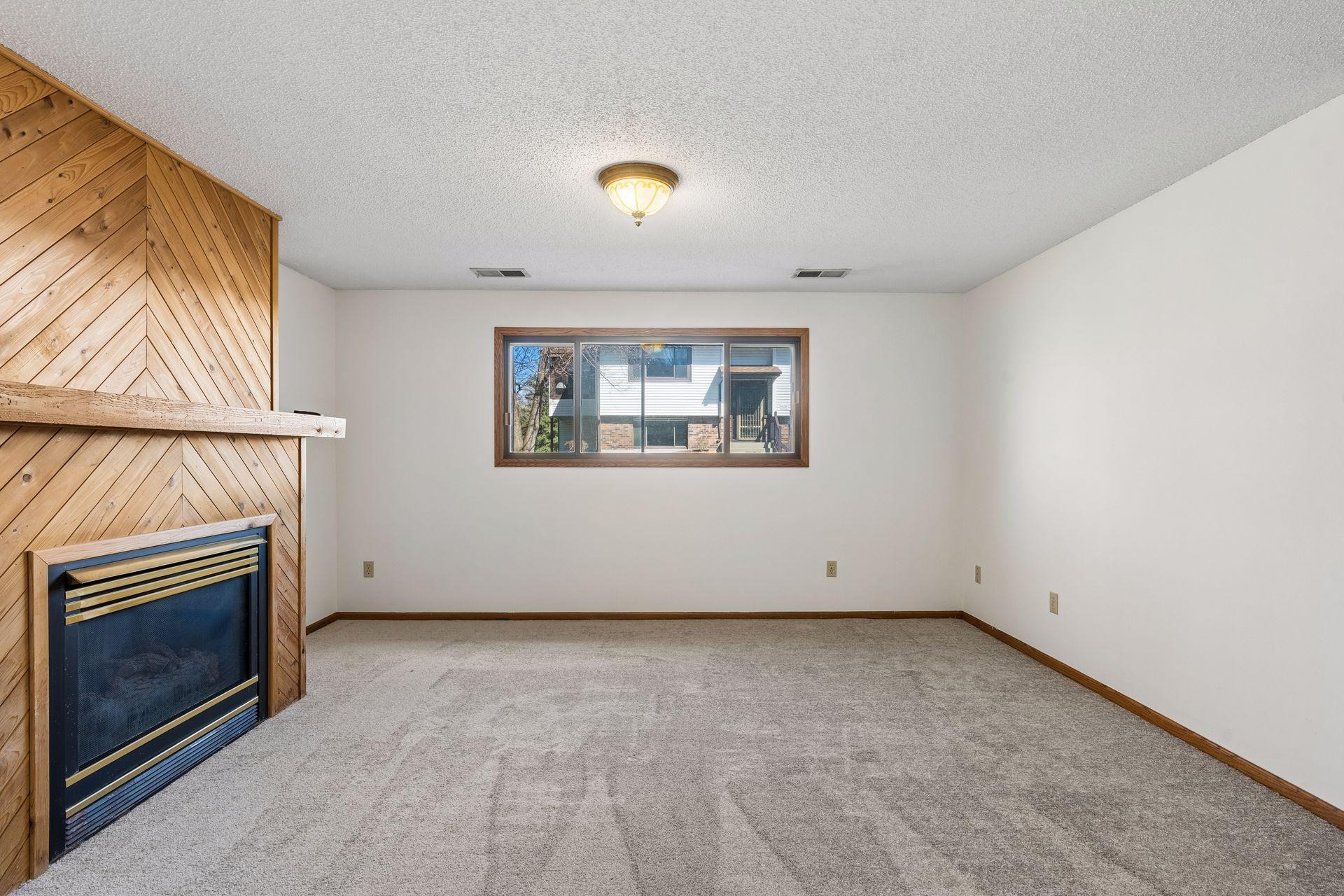 Lower level Family Room has a gas fireplace.