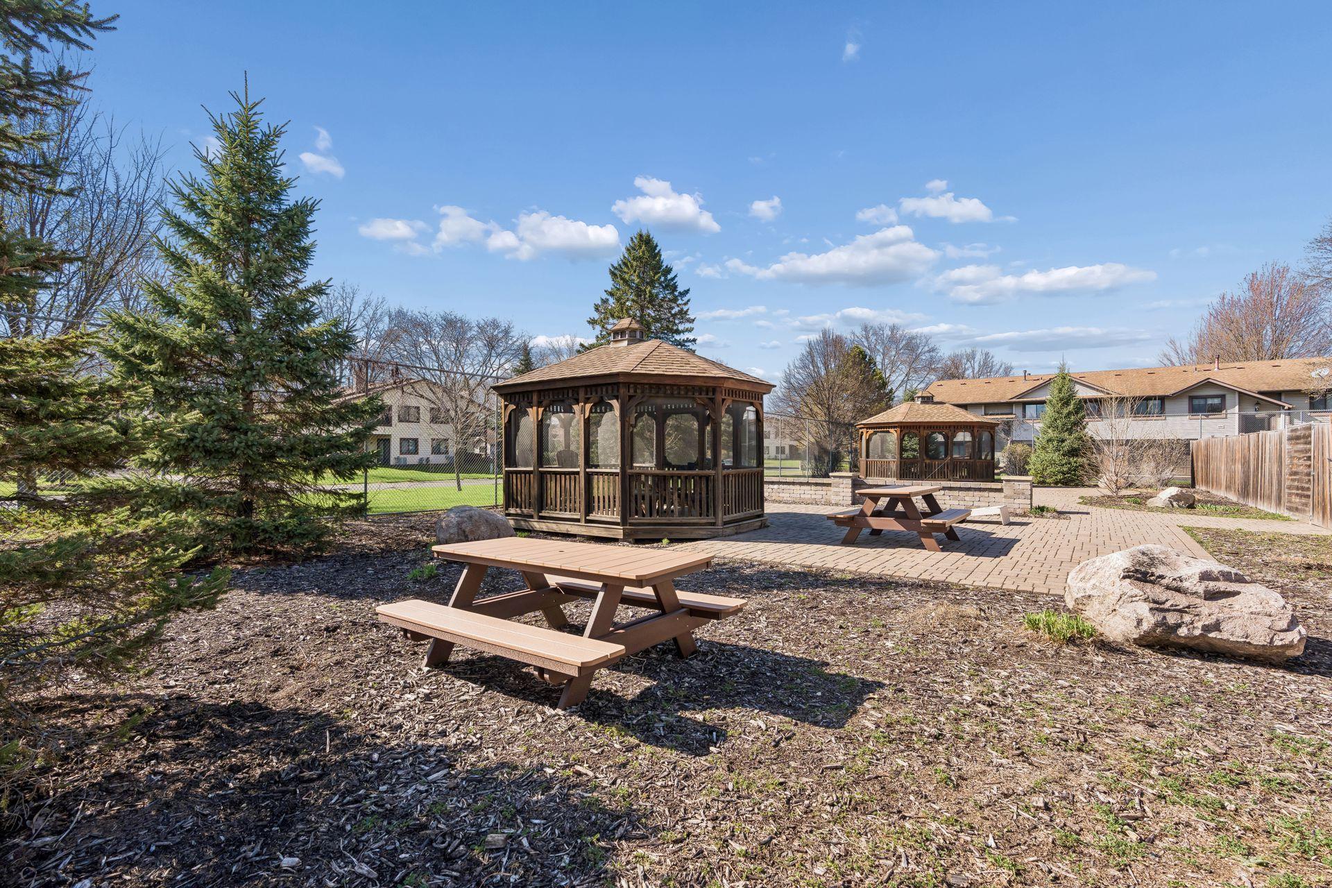 Fenced neighborhood park space.