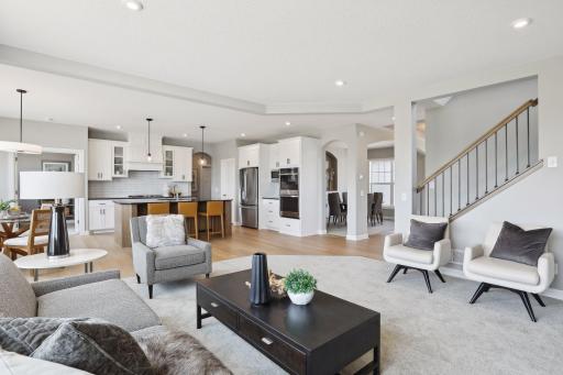 Open layout on the main level (Photo of a previously built Summit Floorplan)