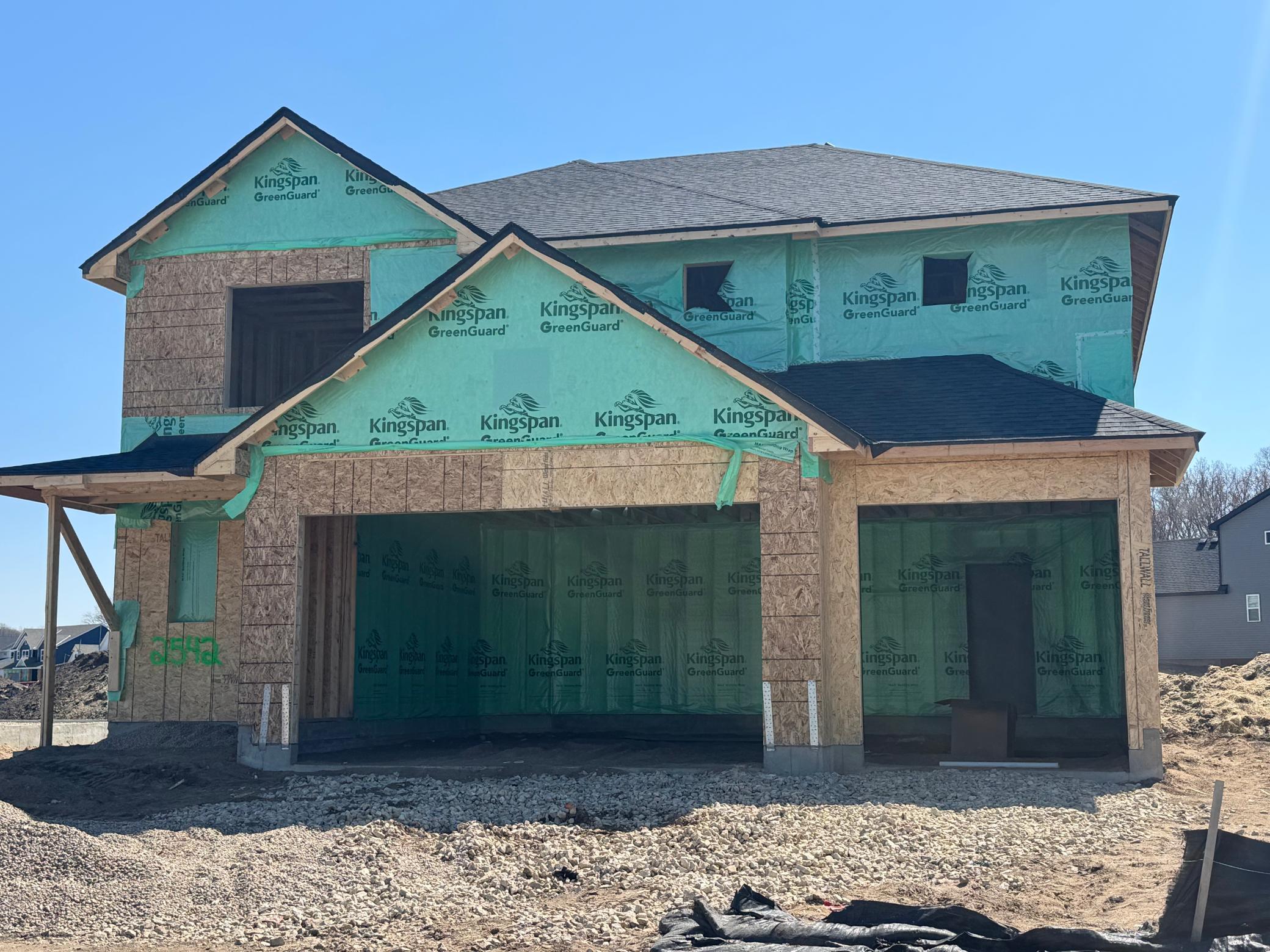 Progress photo of the actual home!