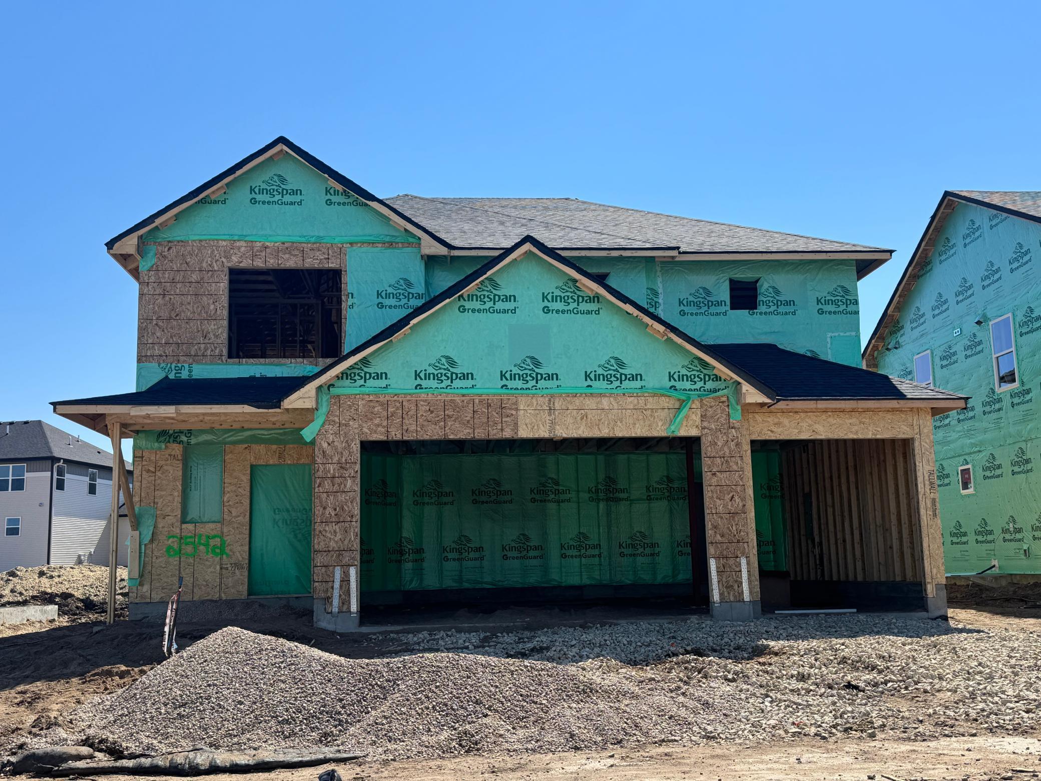 Progress photo of the actual home!