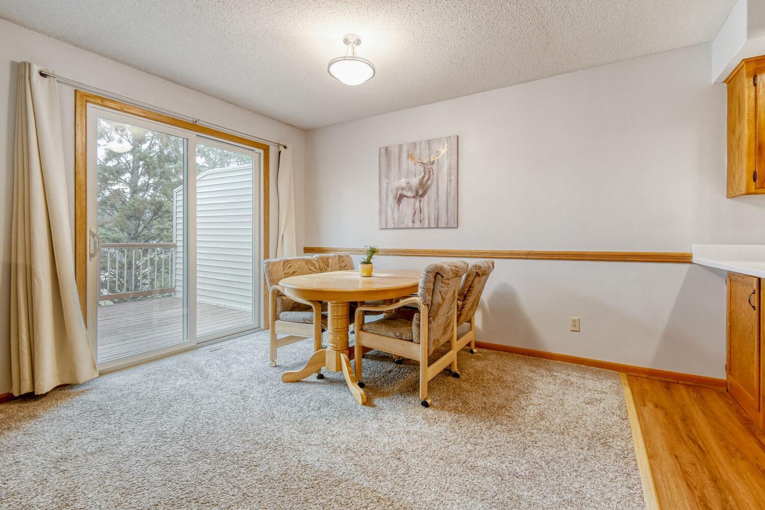 Dining Area - walkout to Deck