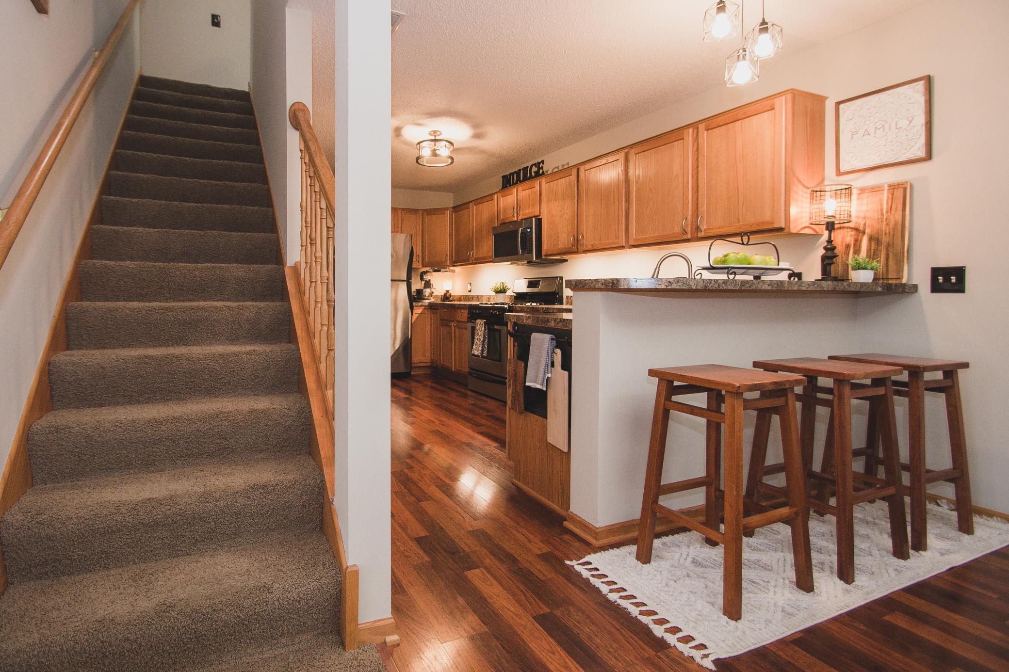 Stairs leading to upper level