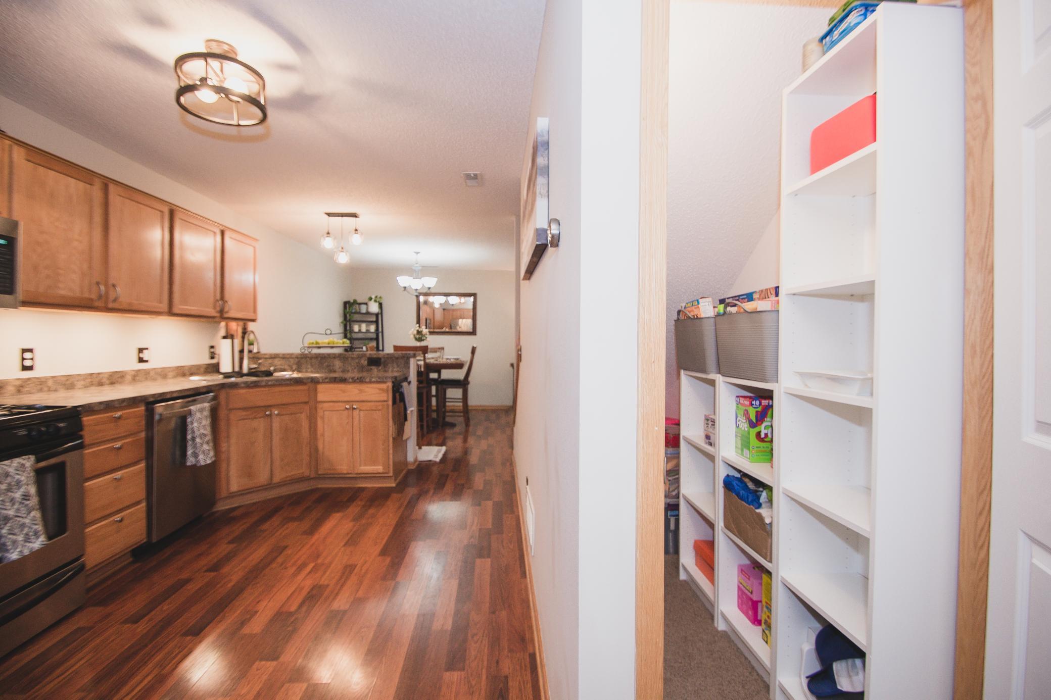 Pantry off kitchen area