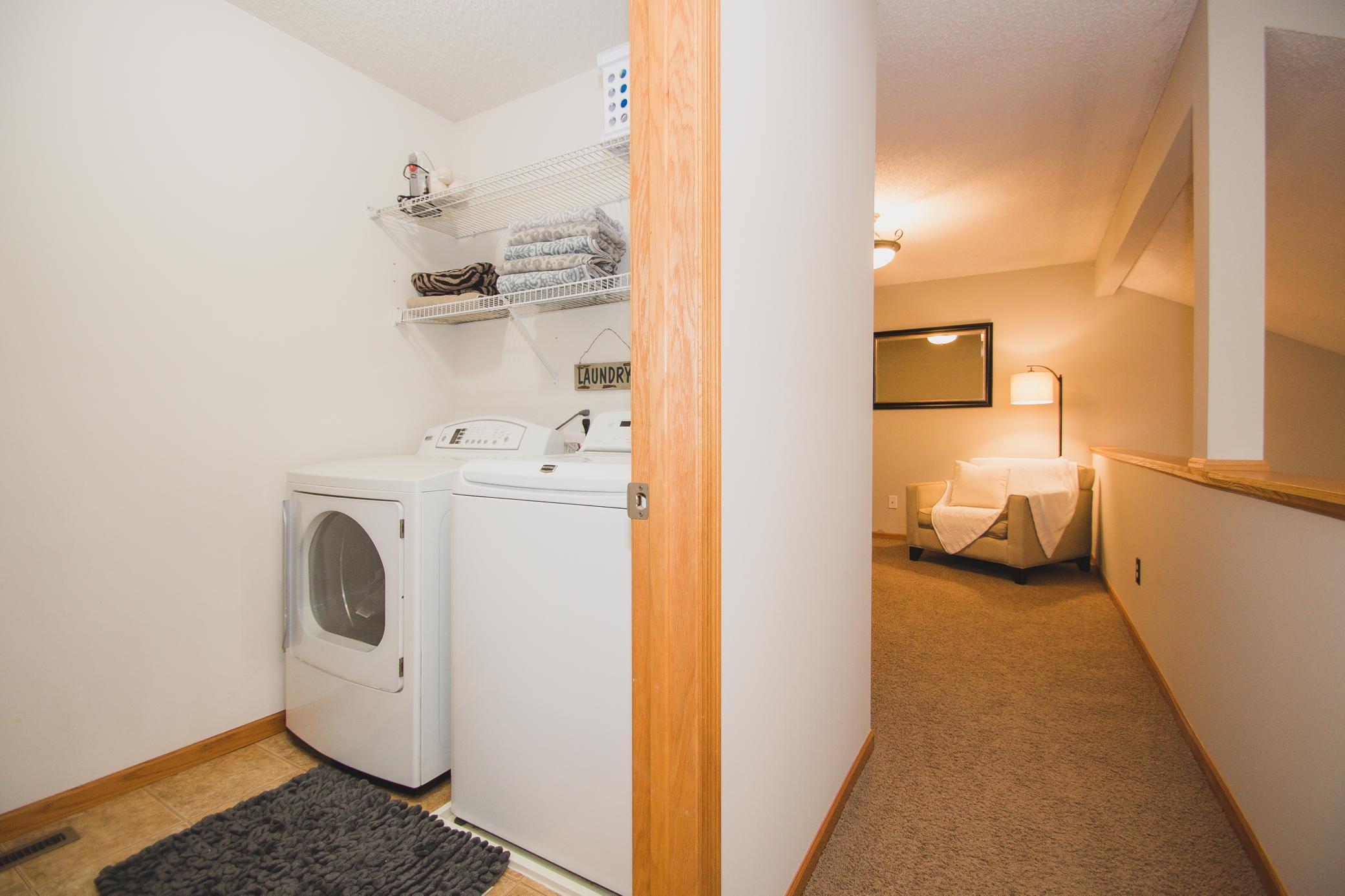 Upper level laundry room
