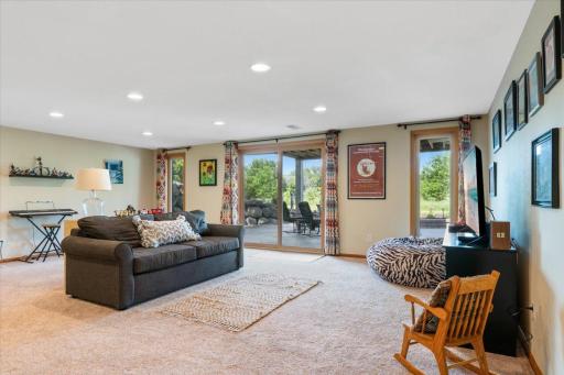 Step right out to the patio from the lower level. Inside to outside has never felt so effortless.