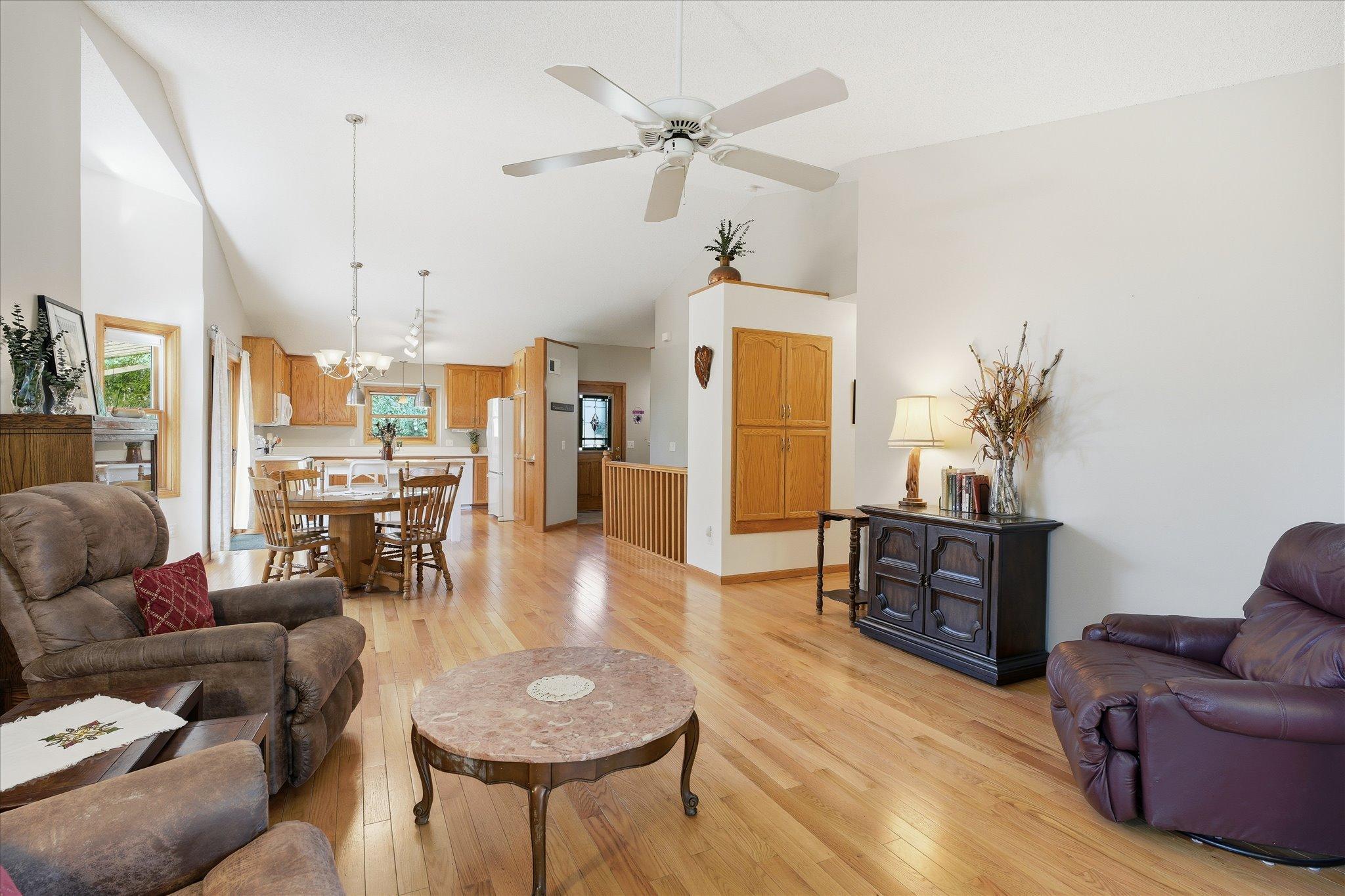 From the living room, take in the home’s open layout and bright interior spaces, all thoughtfully connected for easy everyday living.