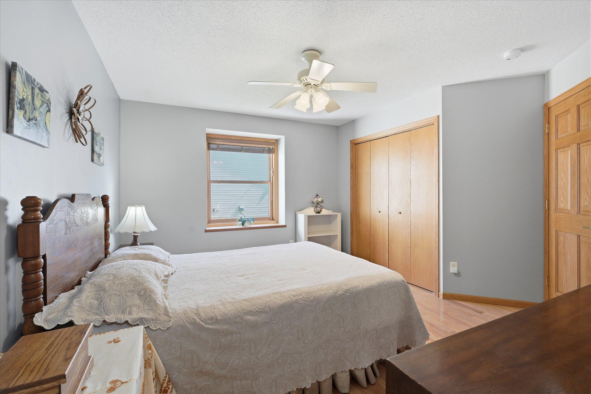 Ample closet space enhances the functionality of the primary bedroom, providing convenient storage while maintaining a clean and organized feel.