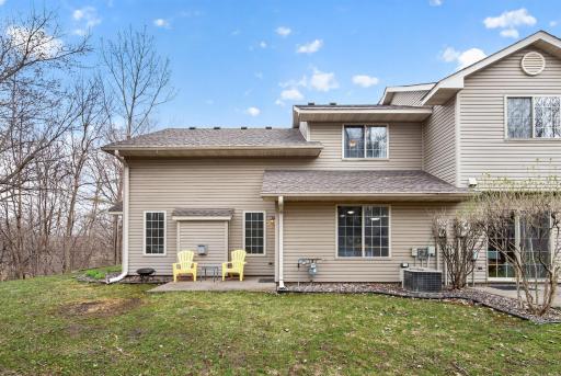 Relax on the patio with nature right out your back door
