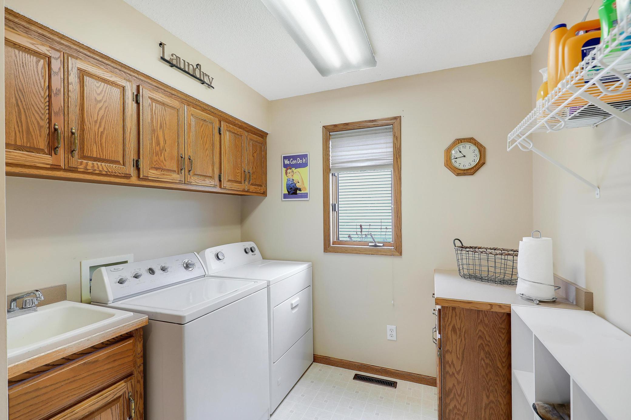 Main level laundry room.