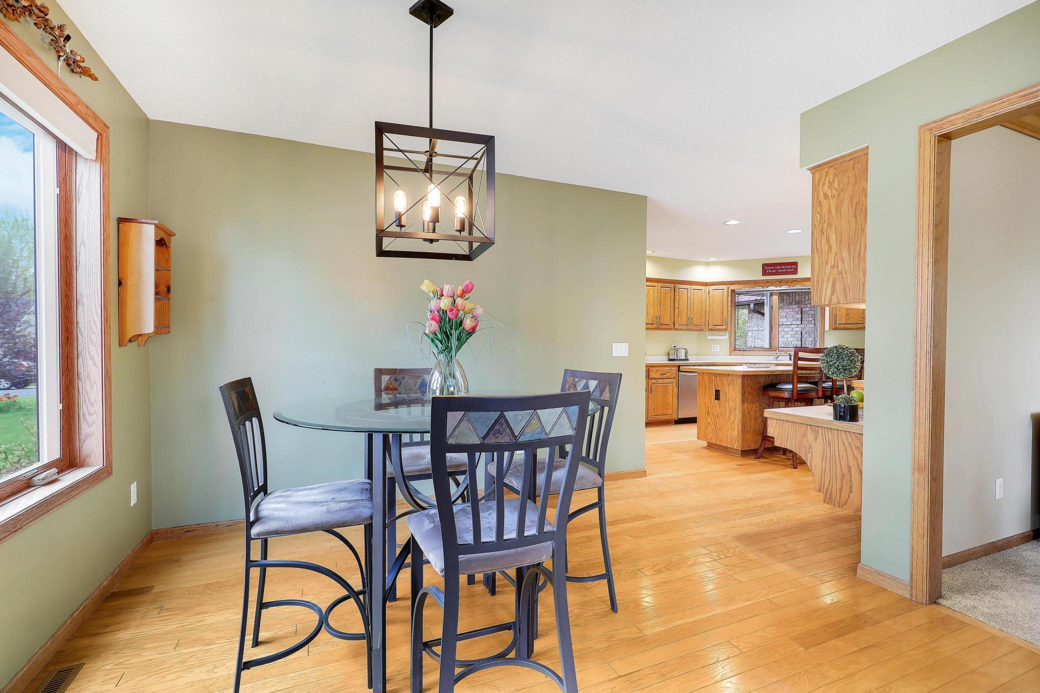 Spacious informal dining room.