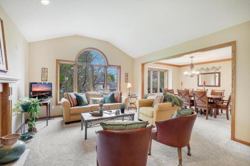 Wonderful open concept - living room/dining room.