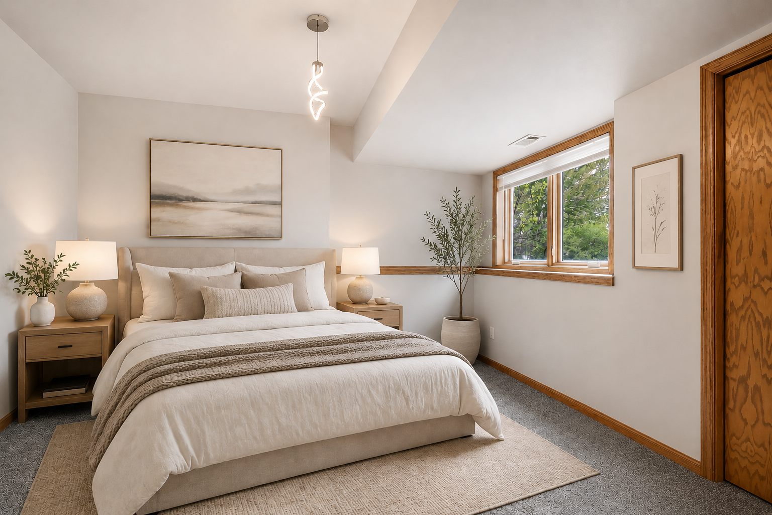 Virtually staged LL 4th bedroom.