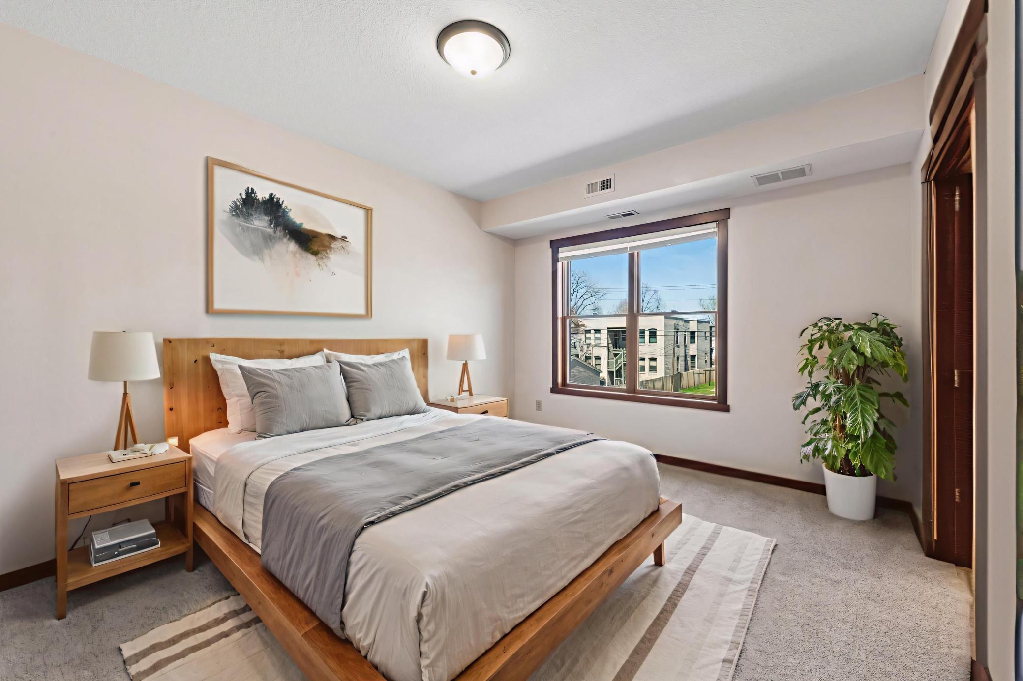 Virtually staged to provide space definition and layout.