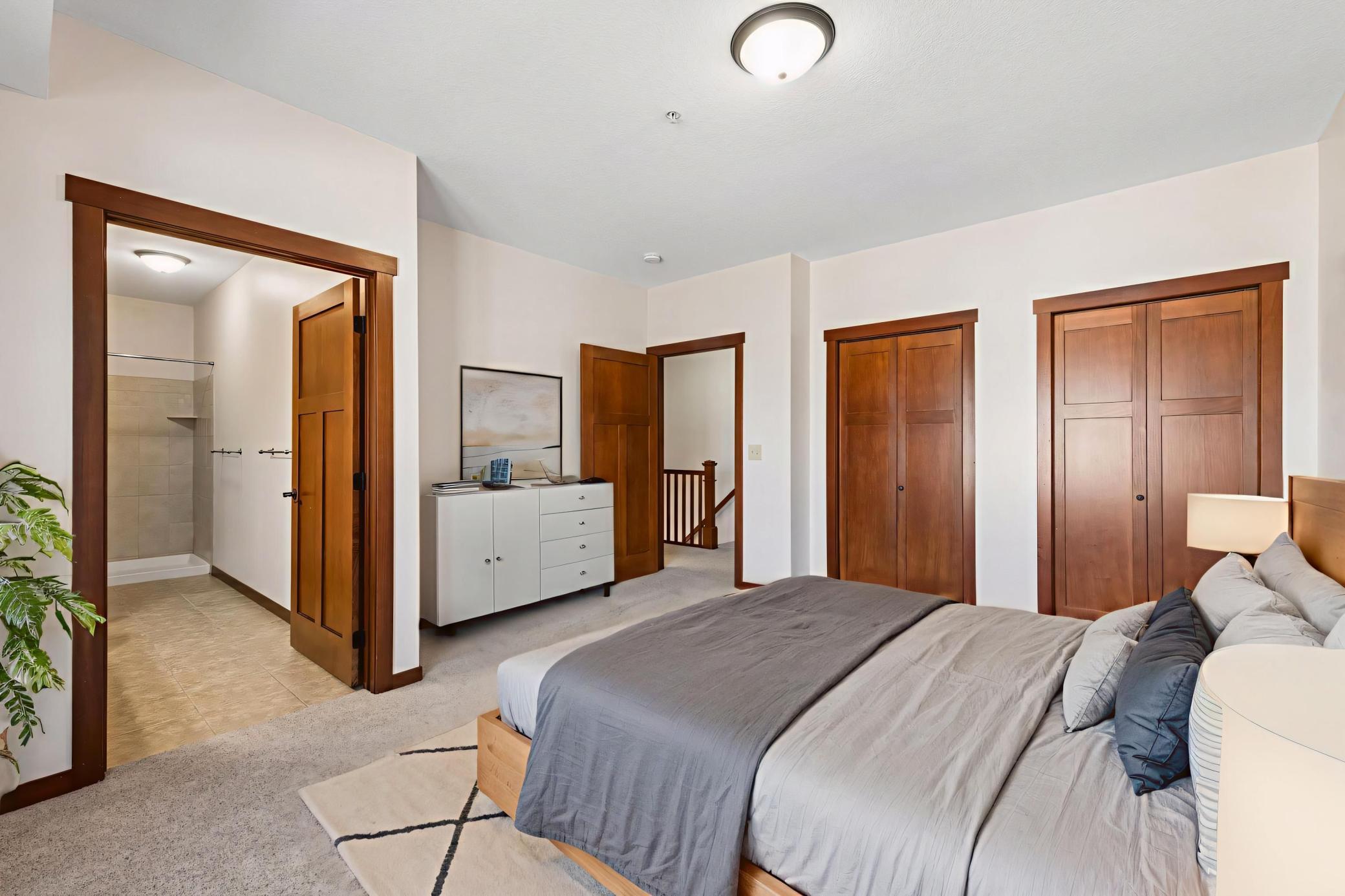 Virtually staged to provide space definition and layout.