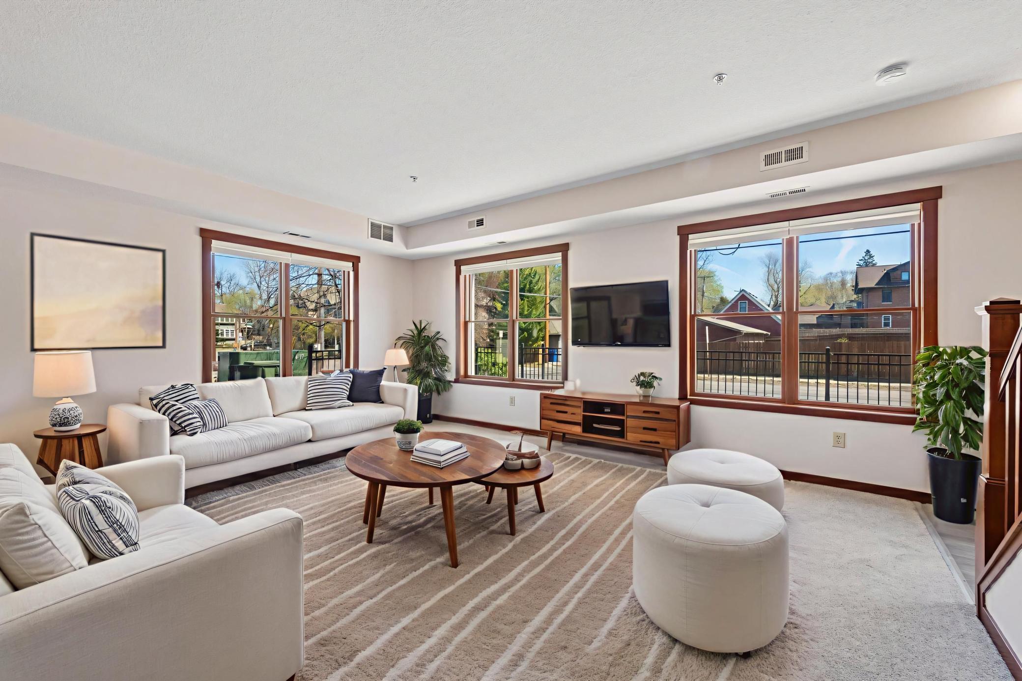 Virtually staged to provide space definition and layout.