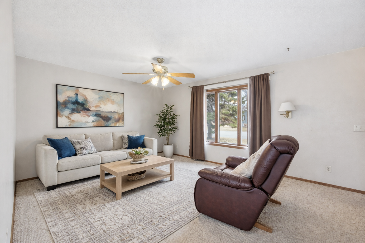 Virtual stage living room