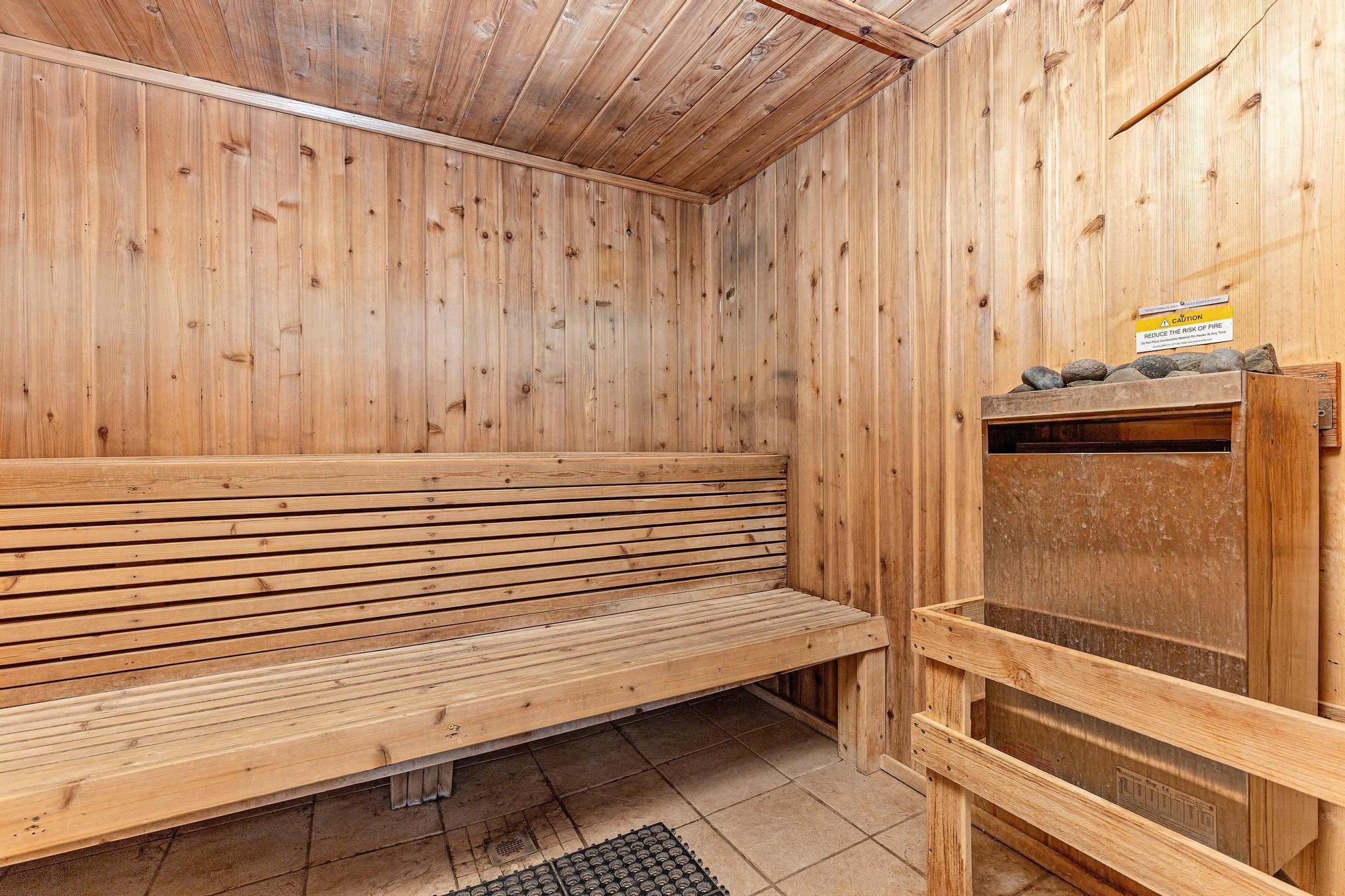 Relax in the Sauna next to the pools