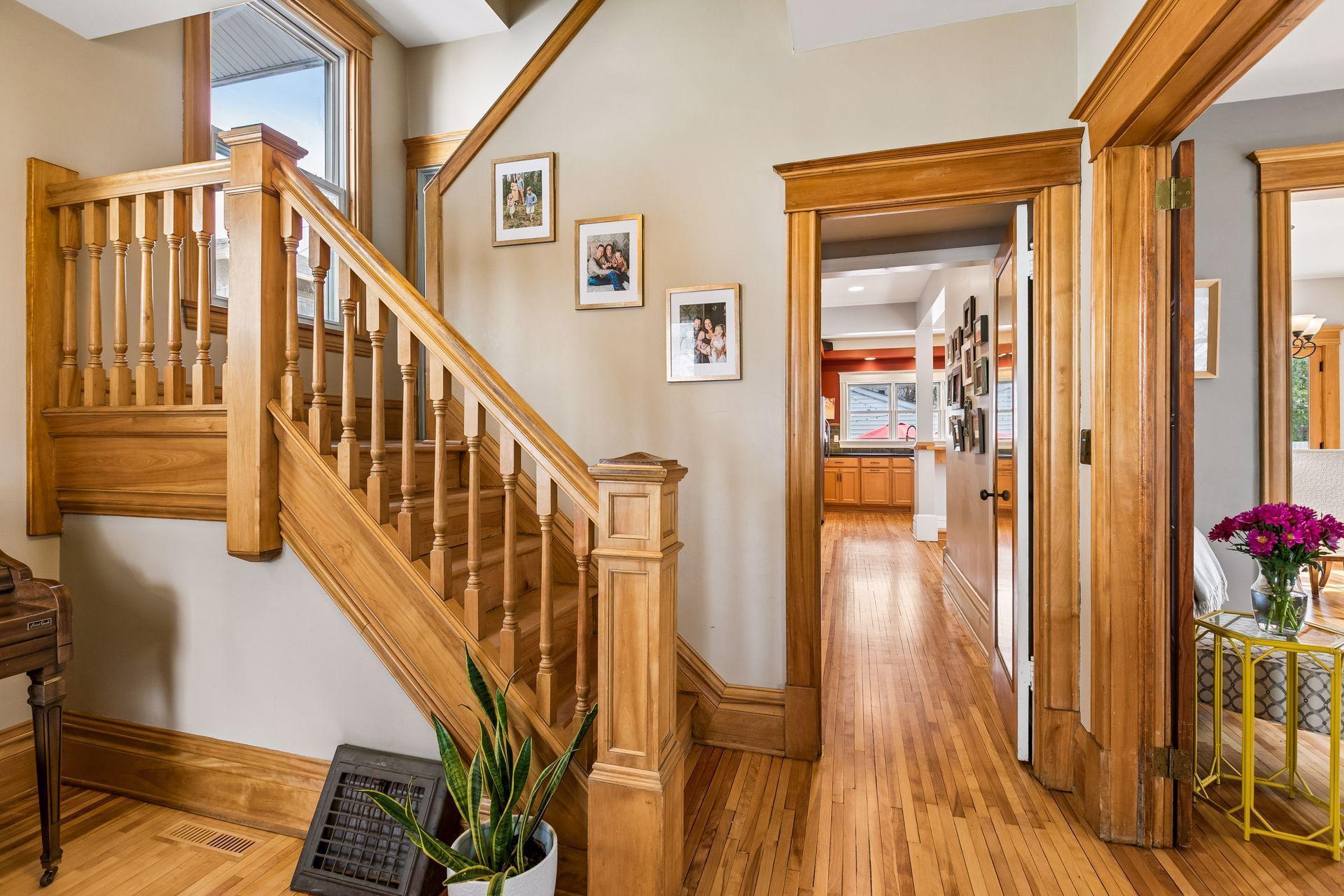 Wow ,GORGEOUS woodwork throughout .