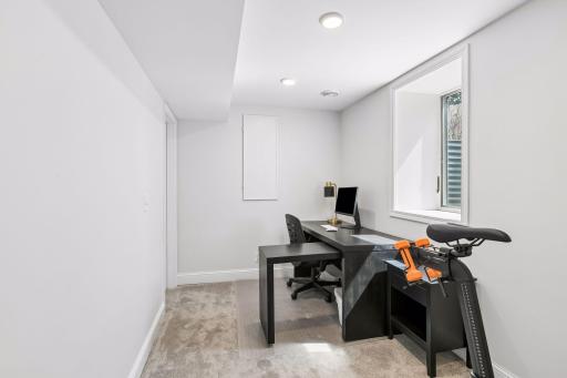 Bedroom #4,currently used as a home office/exercise room.