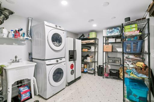 Large laundry/storage room.