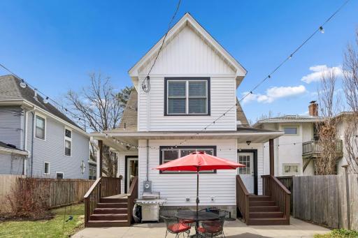 Door to the right goes to the mudroom and the door to the left leads to the dinning room. Great access to a fun outdoor space!