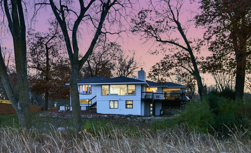 Rear addition on home