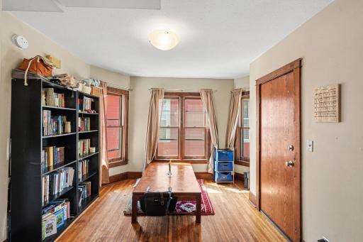 The main floor unit boasts hardwood flooring,